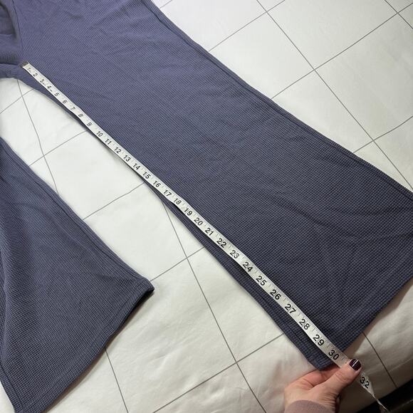 Comfrt Pants Womens Small Blue Waffle Knit Lounge Pull On Athleisure Sweatpants - Picture 10 of 12